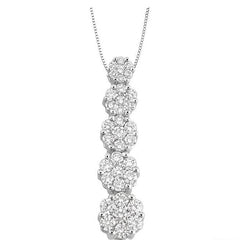 Parkplace Jewelers Journey Cluster Diamond Pendant 91741PPFCPDWG