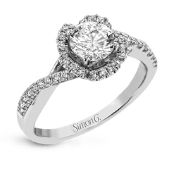 Engagement Ring in 18k Gold with Diamonds LR2135 WHITE 18K SEMI