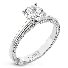 Engagement Ring in 18k Gold with Diamonds LR2460 WHITE 18K SEMI