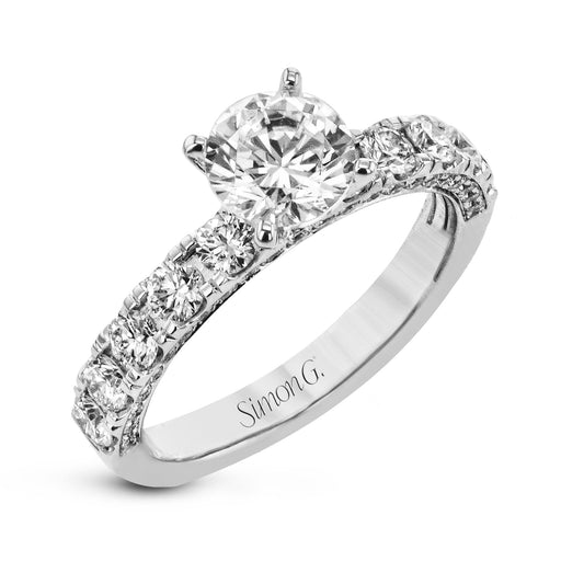 Engagement Ring In 18k Gold With Diamonds LR2597 WHITE 18K SEMI