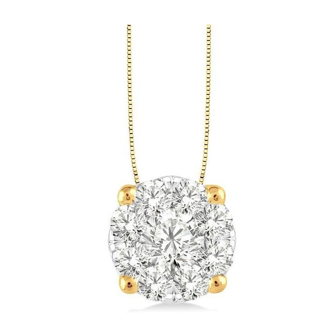 Parkplace Jewelers Round Shape Lovebright Essential Diamond Solitaire Pendant 91753PPFGPDYW