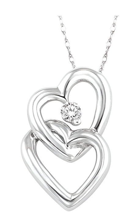 Parkplace Jewelers Twin Heart Shape Diamond Fashion Pendant 63479PPFXPDWG