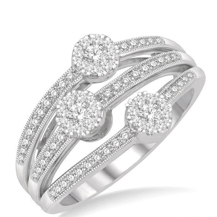 Parkplace Jewelers Round Shape Lovebright Diamond Fashion Ring 361N4PPFHWG