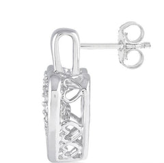 Parkplace Jewelers Silver Heart Shape Emotion Diamond Earrings 80039PPSXSLER