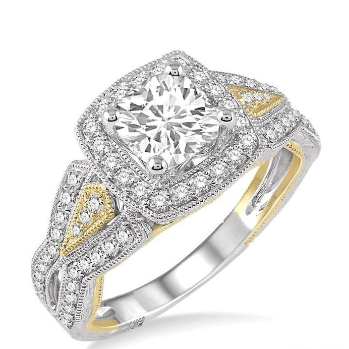 Parkplace Jewelers Princess Shape Halo Diamond Engagement Ring 264E2PPFVWY-LE