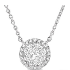 Parkplace Jewelers Round Shape Halo Lovebright Essential Diamond Pendant 9965UPPFVNKWG