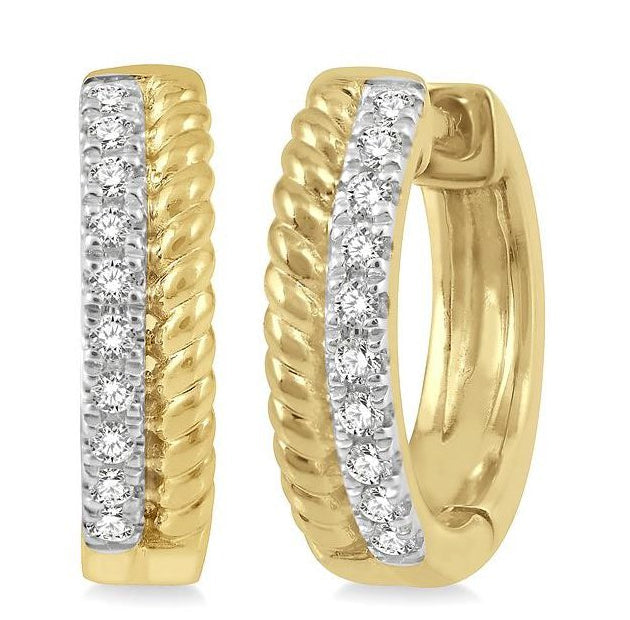 Parkplace Jewelers Rope Petite Diamond Huggie Fashion Earrings 667V8PPTSERYG