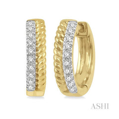 ASHI Rope Petite Diamond Huggie Fashion Earrings 667V8PPTSERYG