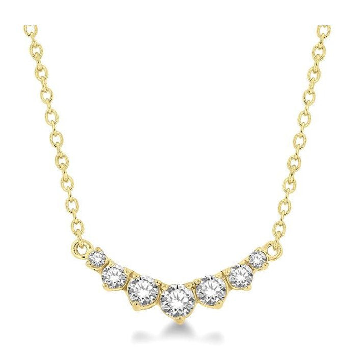 Parkplace Jewelers Graduated Diamond Smile Necklace 991HQPPFGNKYG