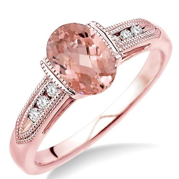 Parkplace Jewelers Oval Shape Gemstone & Diamond Ring 51258PPFXMOPG