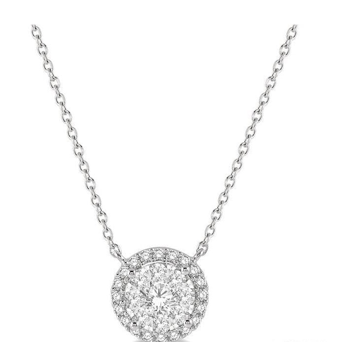 Parkplace Jewelers Round Shape Halo Lovebright Essential Diamond Pendant 9965HPPFVNKWG