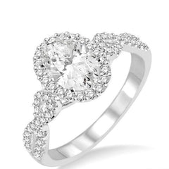 Parkplace Jewelers Oval Shape Semi-Mount Halo Diamond Engagement Ring 245C6PPFHWG-SM
