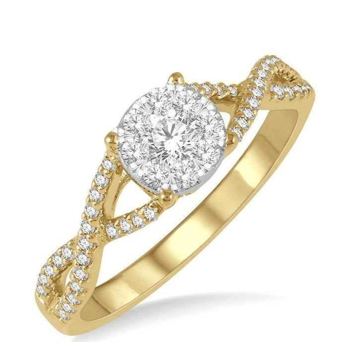 Parkplace Jewelers Round Shape Lovebright Diamond Engagement Ring 19495PPFVYW-LE