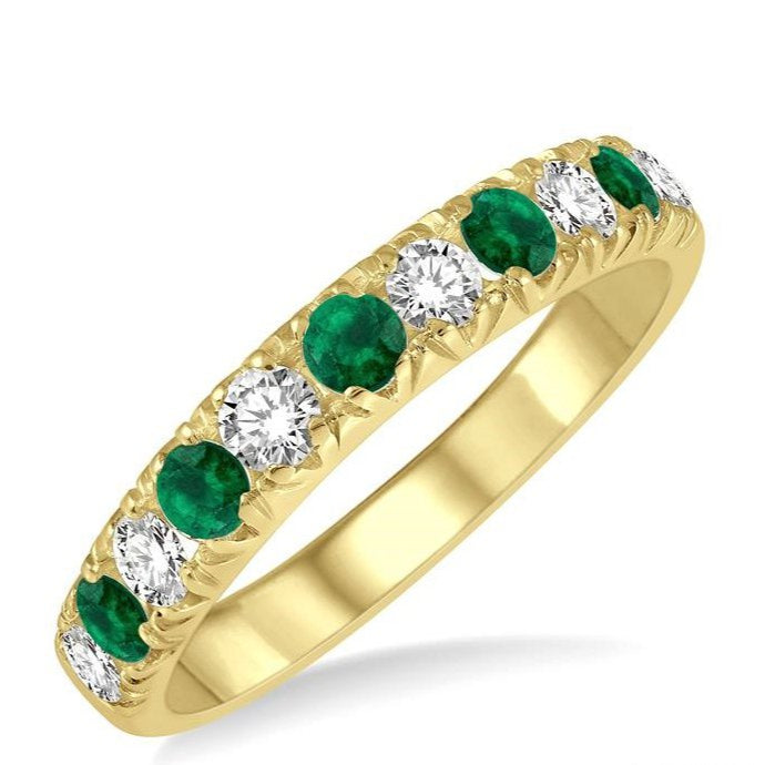 Parkplace Jewelers 11 Alternate Gemstone & Diamond Wedding Band 46504PPFGEMYG