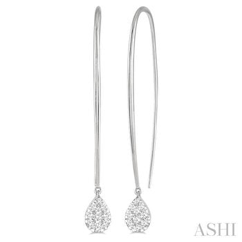 ASHI Pear Shape Lovebright Essential Diamond Earrings 917A3PPFGERWG