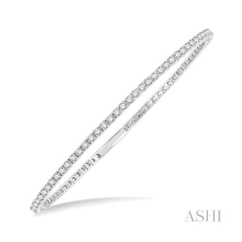 ASHI Stackable Diamond Flexible Bangle 797D1PPFGWG