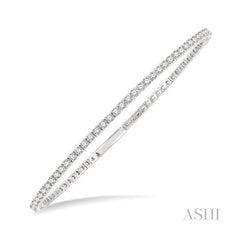 ASHI Stackable Diamond Flexible Bangle 797D1PPFGWG