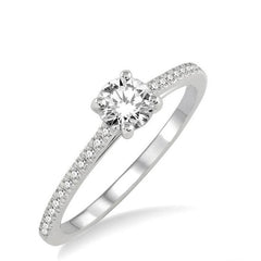 Parkplace Jewelers Round Shape Semi-Mount Diamond Engagement Ring 19558PPFHWG-SM-0.20