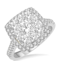 Parkplace Jewelers Cushion Shape Halo Lovebright Essential Diamond Engagement Ring 123F0PPFVWY-2.00