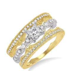 Parkplace Jewelers Princess Shape Diamond Wedding Set 22373PPFHWY-WS