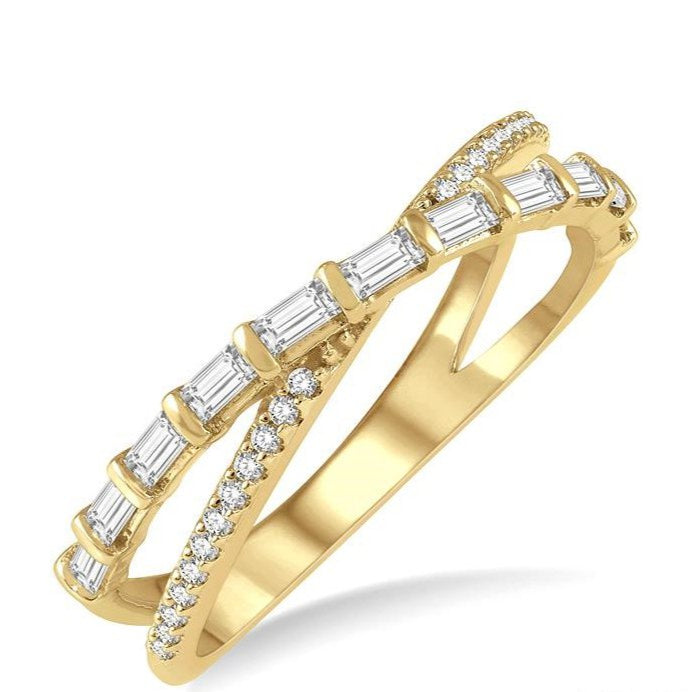 Parkplace Jewelers Criss Cross Baguette Diamond Fashion Ring 360D4PPFHYG