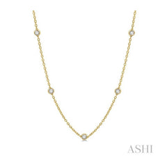 ASHI Diamond Station Necklace 990A2PPFGNKYG