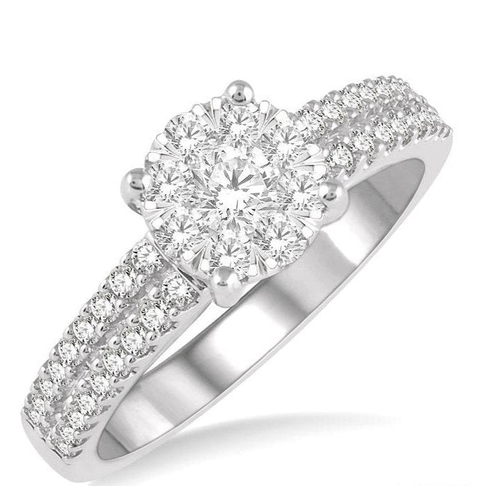 Parkplace Jewelers Round Shape Lovebright Diamond Ring 142F2PPFHWG