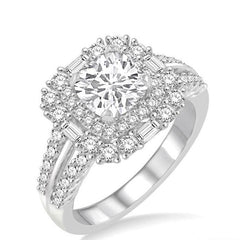 Parkplace Jewelers Cushion Shape Semi-Mount Halo Diamond Engagement Ring 235A1PPFRWG-SM