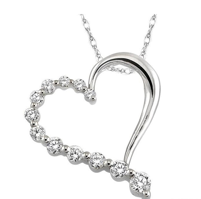 Parkplace Jewelers Heart Shape Half Journey Diamond Fashion Pendant 93636PPFNPDWG