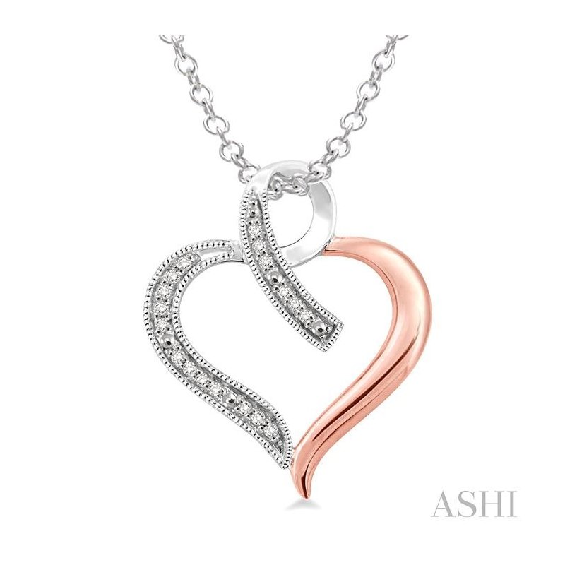 ASHI Silver Heart Shape Diamond Fashion Pendant 87859PPSSSLPD