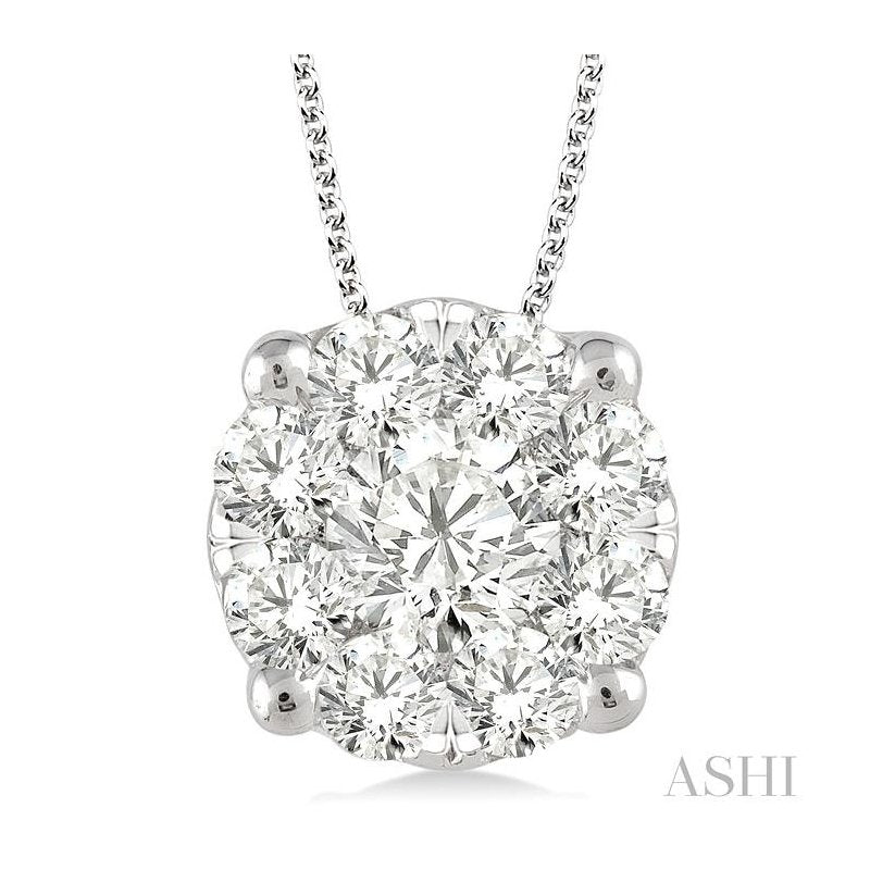ASHI Round Shape Lovebright Essential Diamond Solitaire Pendant 91750PPFGPDWG-2.00