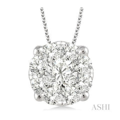 ASHI Round Shape Lovebright Essential Diamond Solitaire Pendant 91750PPFGPDWG-2.00