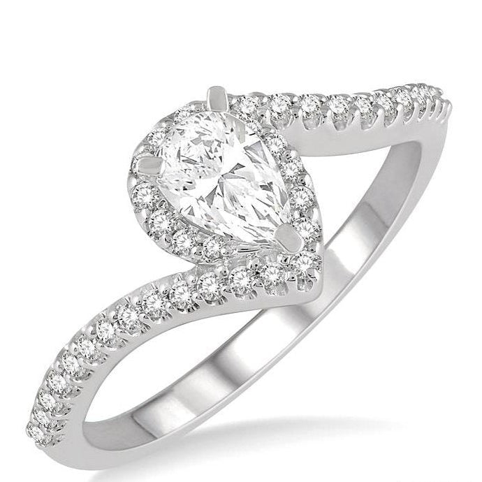Parkplace Jewelers Pear Shape Halo Diamond Engagement Ring 240L3PPFHWG-LE