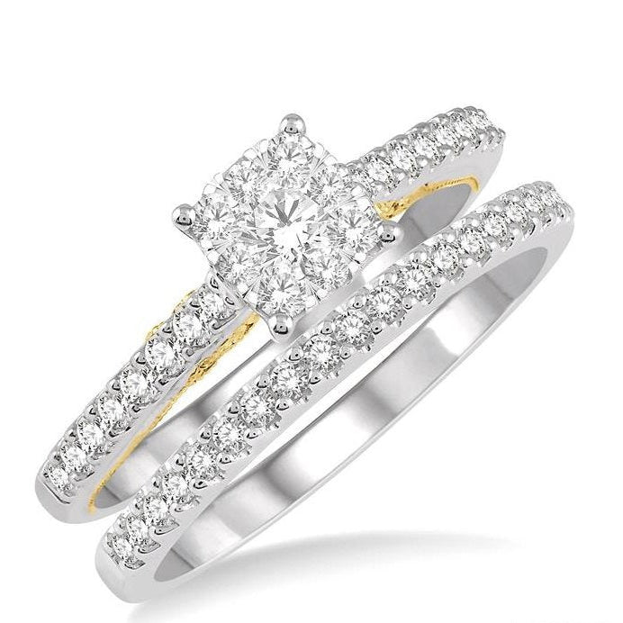 Parkplace Jewelers Cushion Shape Lovebright Diamond Wedding Set 135F3PPFVWY-WS