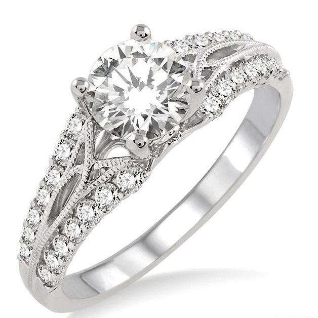 Parkplace Jewelers Round Shape Semi-Mount Diamond Engagement Ring 14604PPFHWG-SM