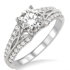 Parkplace Jewelers Round Shape Semi-Mount Diamond Engagement Ring 14604PPFHWG-SM