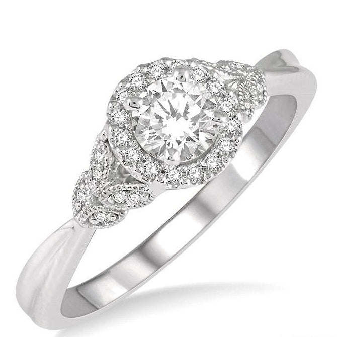 Parkplace Jewelers Round Shape Halo Diamond Engagement Ring 248L4PPFHWG-LE