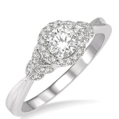 Parkplace Jewelers Round Shape Halo Diamond Engagement Ring 248L4PPFHWG-LE