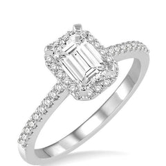 Parkplace Jewelers Emerald Shape Halo Diamond Engagement Ring 215D3PPFVWG-LE