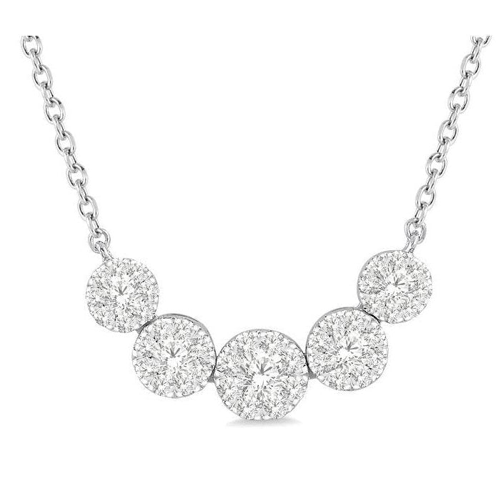 Parkplace Jewelers Round Shape 5 Stone Lovebright Essential Diamond Smile Necklace 9936HPPFVNKWG