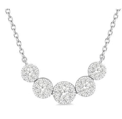 Parkplace Jewelers Round Shape 5 Stone Lovebright Essential Diamond Smile Necklace 9936HPPFVNKWG
