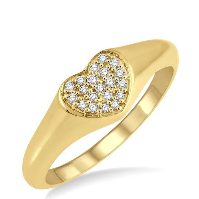 Parkplace Jewelers Heart Shape Diamond Signet Ring 372C8PPTSYG