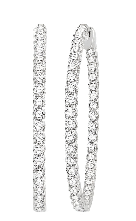 Parkplace Jewelers Inside-Out Diamond Hoop Earrings 628C0PPFGERWG-5.00