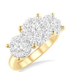 Parkplace Jewelers Round Shape Past Present & Future Lovebright Essential Diamond Engagement Ring 36920PPFGYW-2.00