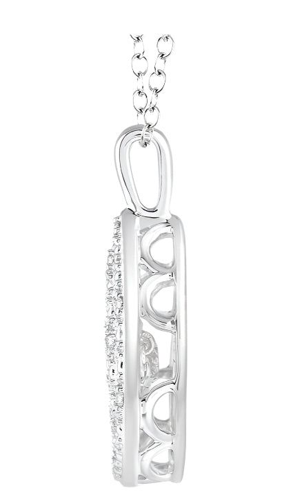Parkplace Jewelers Silver Pear Shape Emotion Diamond Pendant 80088PPSXSLPD