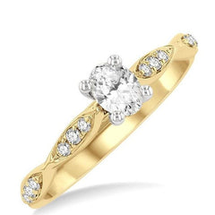 Parkplace Jewelers Oval Shape Semi-Mount Diamond Engagement Ring 258M8PPFGYW-SM-OV