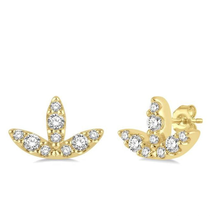 Parkplace Jewelers Leaf Petite Diamond Fashion Earrings 640C8PPTSERYG