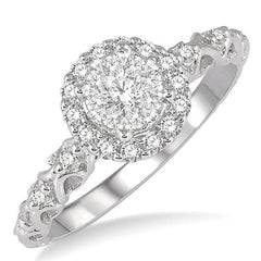 Parkplace Jewelers Round Shape Halo Lovebright Diamond Engagement Ring 15964PPFVWG-LE