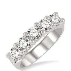 Parkplace Jewelers Round Shape 5 Stone Diamond Wedding Band 33340PPFGWG-1.50
