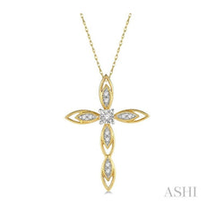 ASHI Cross Diamond Fashion Pendant 964A9PPTSPDYG